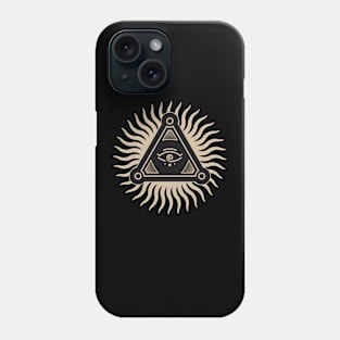 mystical symbol of the eye in a triangle Phone Case