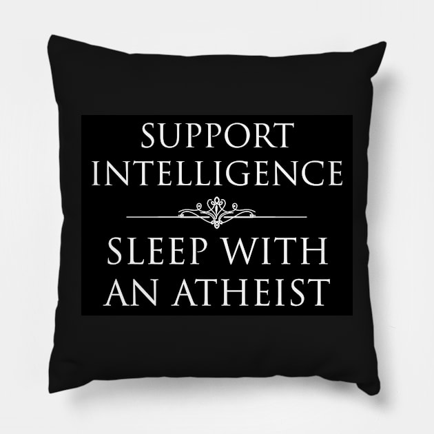 Support Intelligence Pillow by WFLAtheism