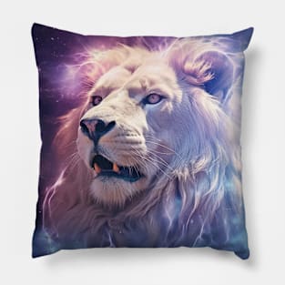 Lion Wild Animal Majestic Wilderness Surrealist Pillow