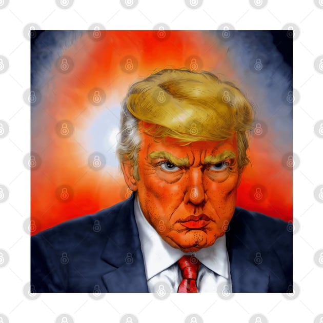 Trump Cartoon Mugshot by GreenGuyTeesStore