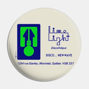 Vintage Retro Lime Light Disco Montreal Pin