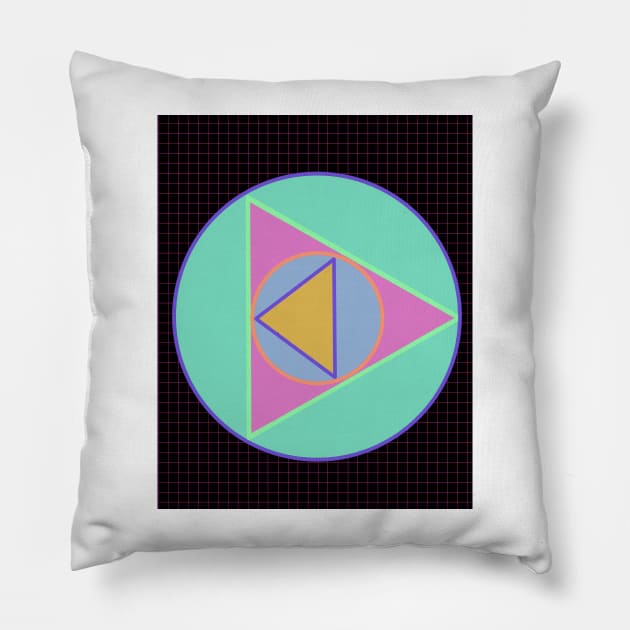 Triangle in a cicle Pillow by aureliaazreal