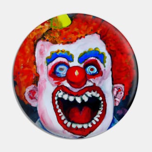 Horror Clown Expressionist Painting Pin