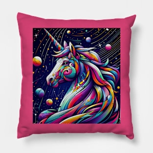 colorful unicorn Pillow