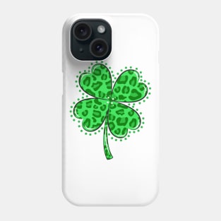 Green Leopard Shamrock Phone Case