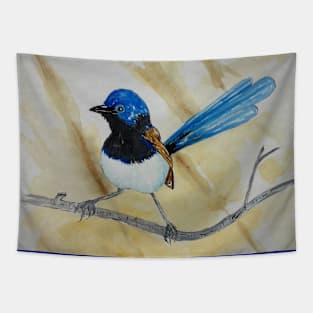 Beautiful Blue Wren - bird art Tapestry