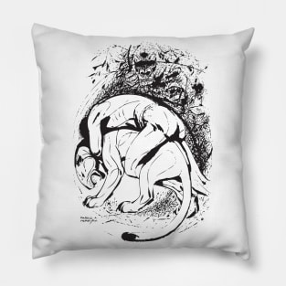 Fighting with the Beast in the Jungle by PPereyra Pillow