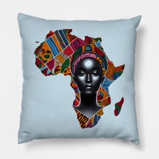 African Map Face Pillow