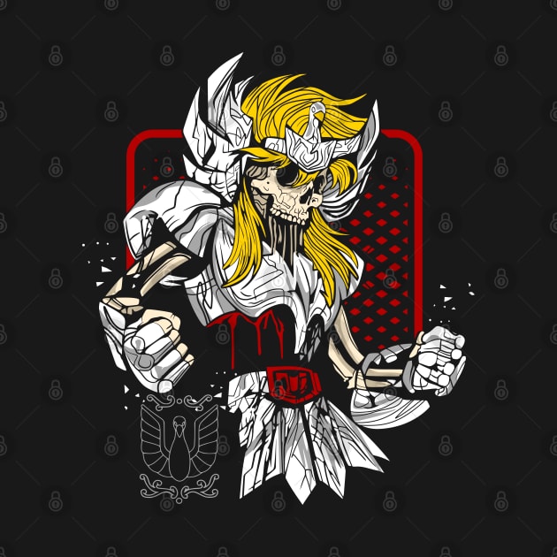 Skeleton Cygnus Hyoga Anime Fanart by Planet of Tees