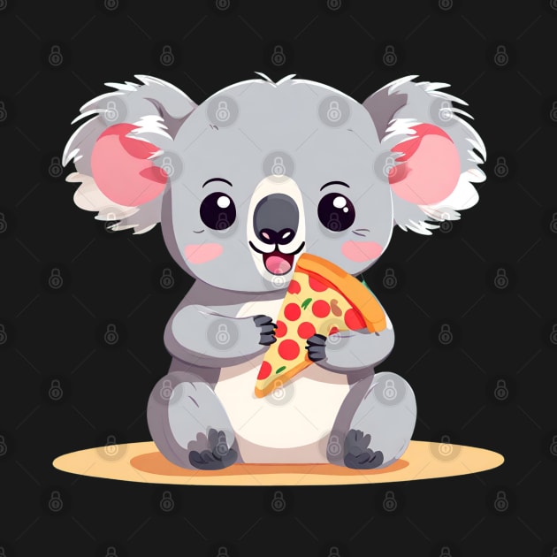 Cute Koala Eating Pizza by Annabelhut