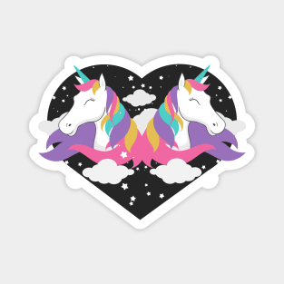 Twin Unicorn Magnet