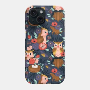 Owls and Flowers Phone Case