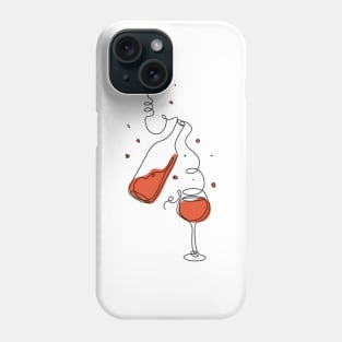 Line art style illustration of alcohol drink Phone Case