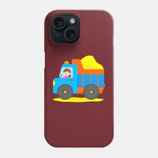 Dump Truck on Construction Site Phone Case