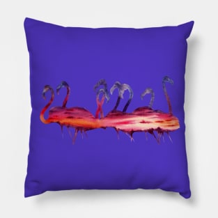 Flamingo sunset Pillow