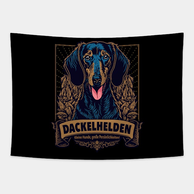 Dackelhelden - Kleine Hunde, große Persönlichkeiten! Tapestry by BAJAJU