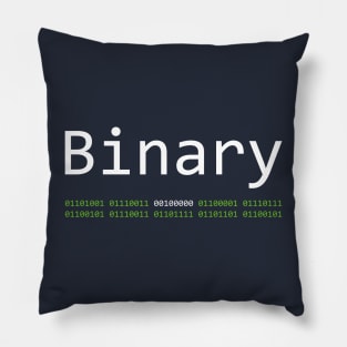 Binary is awesome - Computer Programming Pillow