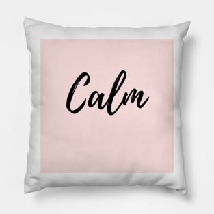 Calm - Pink Background Pillow