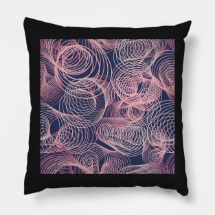 Mesmerizing abstract pink and rose spirals Pillow