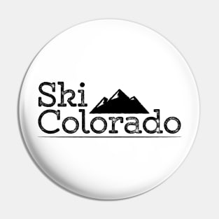 Vintage Ski Colorado T-Shirt Design Pin