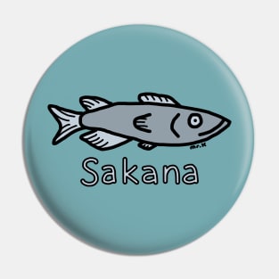 Sakana (Fish) Japanese design in color Pin