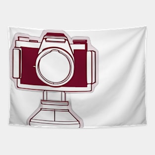 Vintage Camera Silhouette T-Shirt Design No. 869 Tapestry