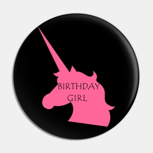 Birthday Girl Unicorn Pin