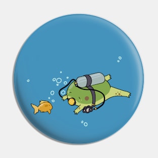 Scuba Frog Pin