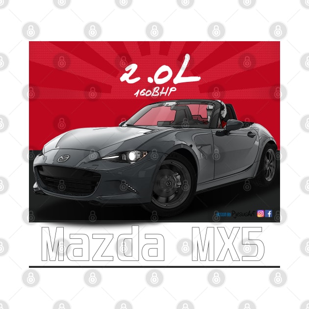 Mazda MX5 ND Grey Blue by PjesusArt