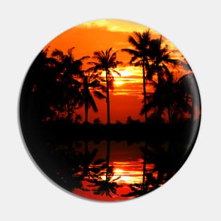 Golden sunset Pin