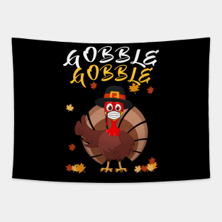 Gobble Funny Thanksgiving Turkey Face Mask Boys Girls Gift Tapestry