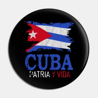 Cuba Libre Cuban Flag patria y vida Pin