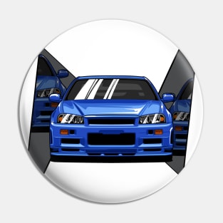 R34 - Godzilla JDM Pin