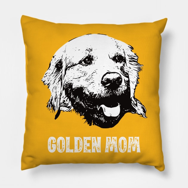 Golden Retriever Mom Retriever Design Pillow by DoggyStyles