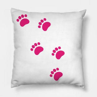 Animal Tracks Paw Prints Pillow