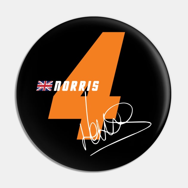 Lando Norris 4 Signature Number Pin by petrolhead