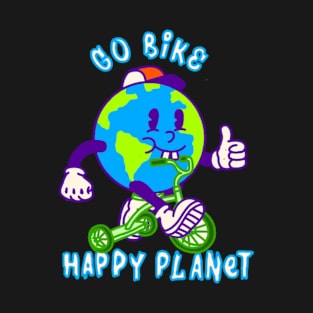 Go Bike Happy Planet T-Shirt