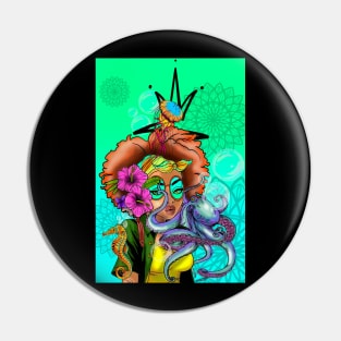 Black girl sea design Pin