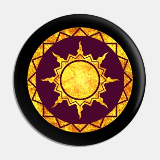 Atlantean Sun on Purple Pin