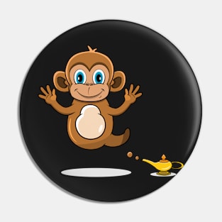 Cute Monkey Ghost and Flying Pin