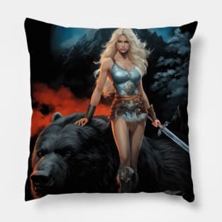 Blonde Warrior Pillow