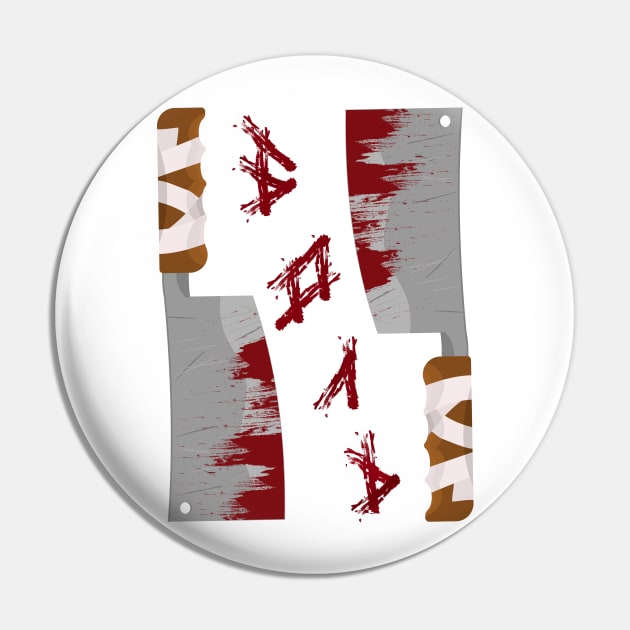 Knife, blood, pain Pin by MushroomEye