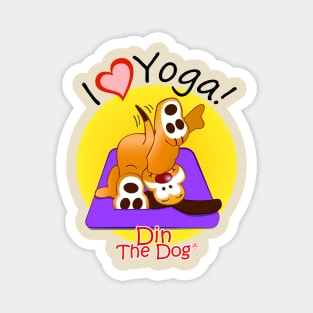 I Love Yoga! / Din The Dog Collection Magnet