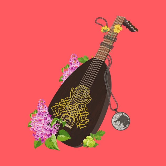 Lute, Medallion, Lilac and Gooseberries by aviaa