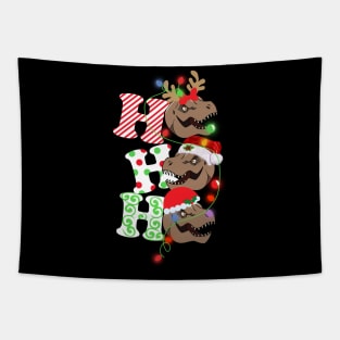 Ho Ho Ho Funny Christmas For Dinosaur Lovers Tapestry