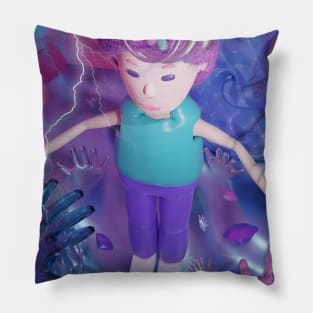 THE GIRL. CUTE 3D PINK DIGITAL ART Pillow