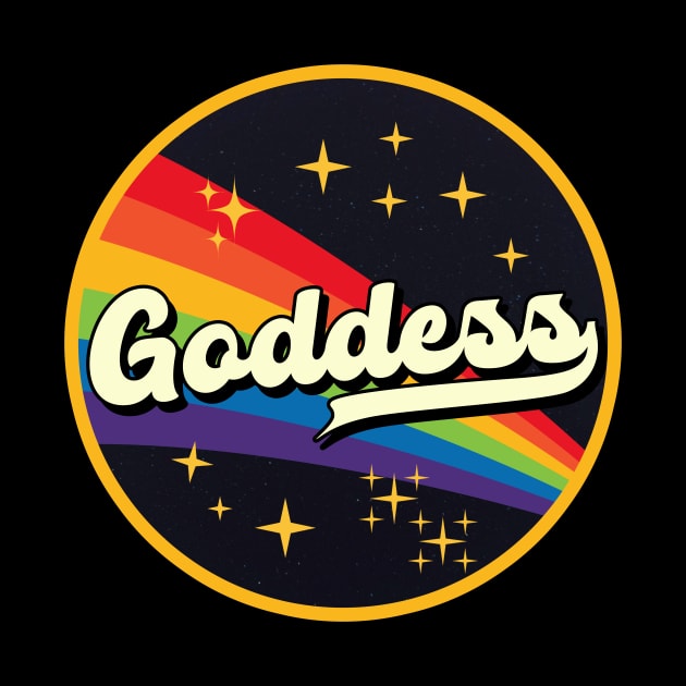 Goddess // Rainbow In Space Vintage Style by LMW Art