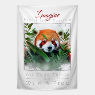 Red Panda Nature Outdoor Imagine Wild Free Tapestry