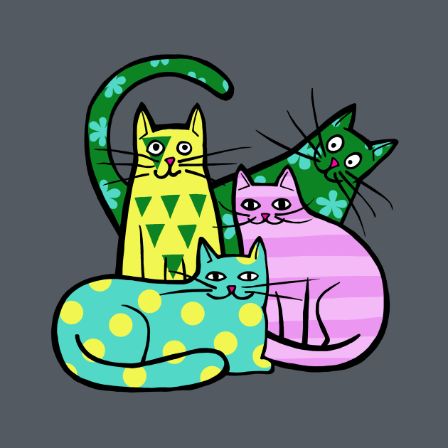 Patterned cats by ewdondoxja