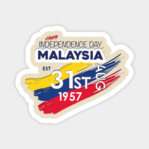 Happy Independence Day Celebration Malaysia Magnet by alzo